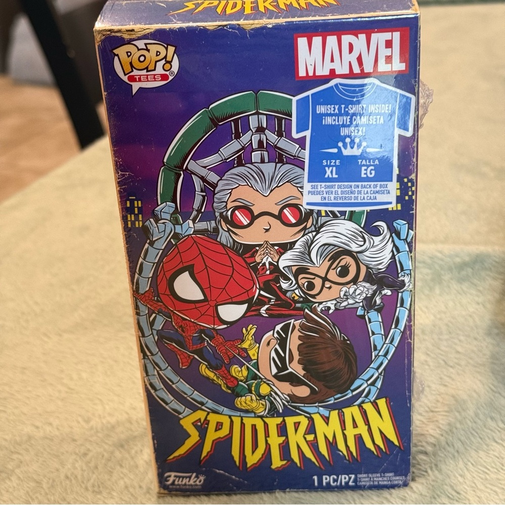 Funko Pop! Tees Marvel Spider-Man Animated SM Boxed Tee XL NIB